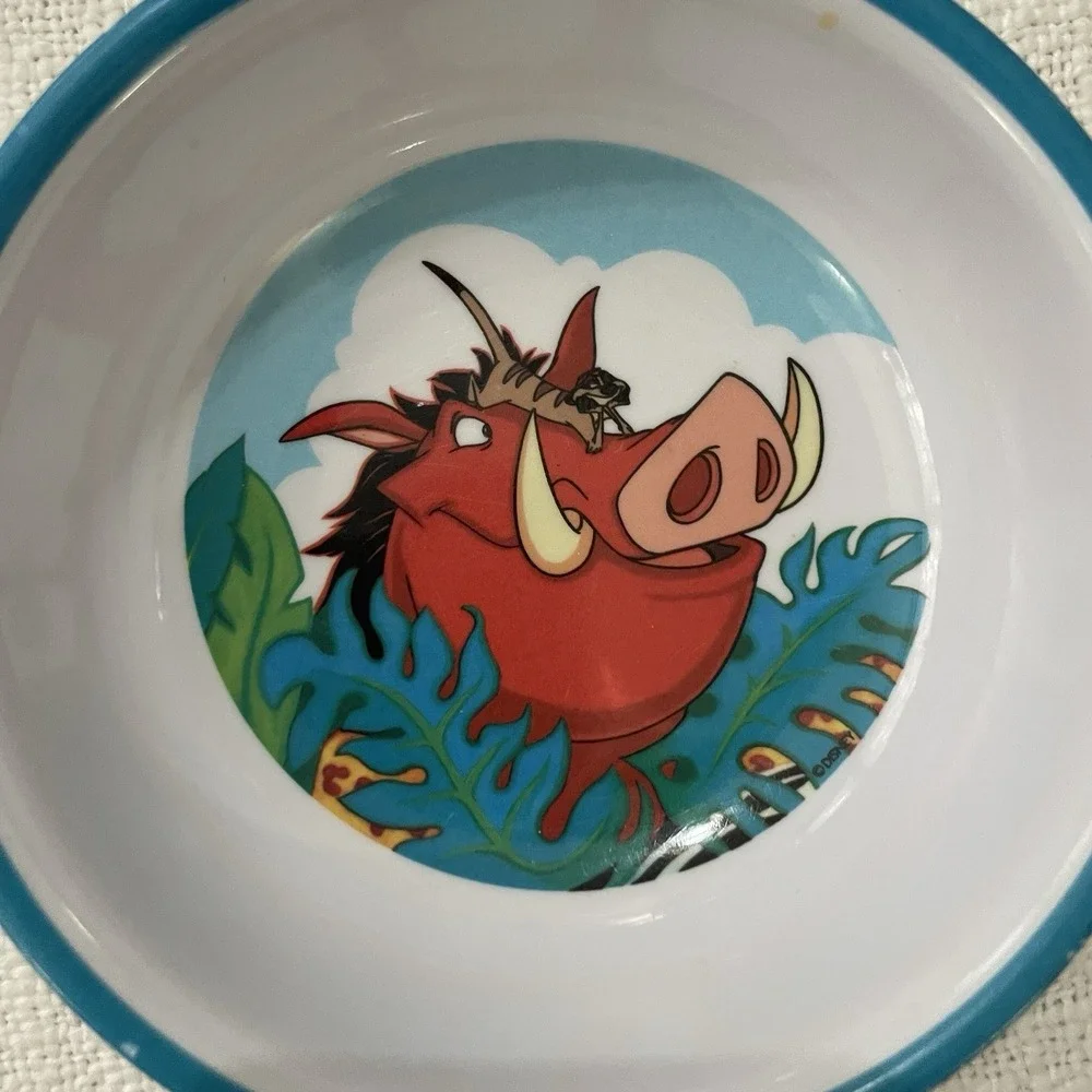 Walt Disney Lion King Pumbaa Timon Plastic Bowl Zak Designs Melamine Kid‎ Lunch